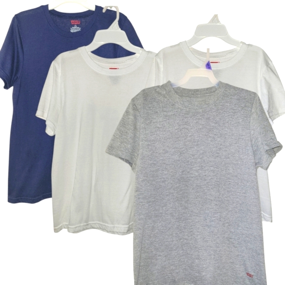 Levi's 4-pk crewneck tees, Boys Large, assorted colors, EUC